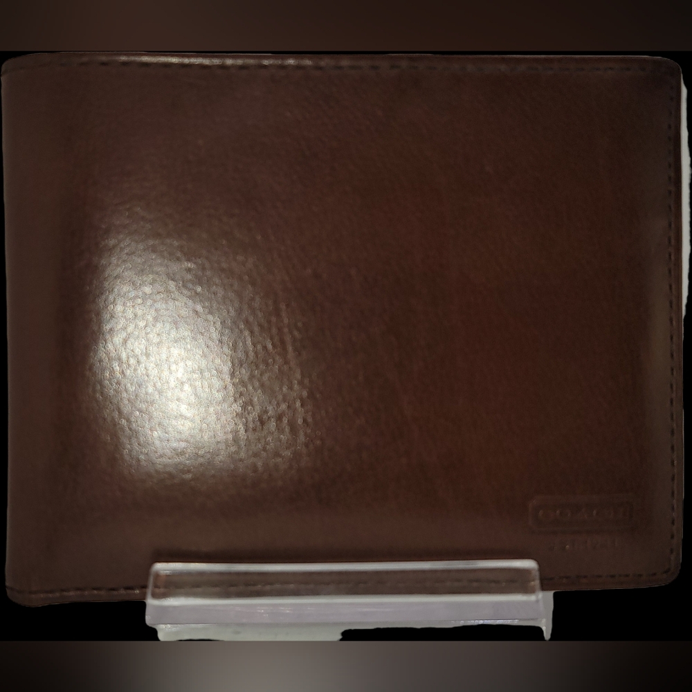 Coach Rich Brown Leather Billfold